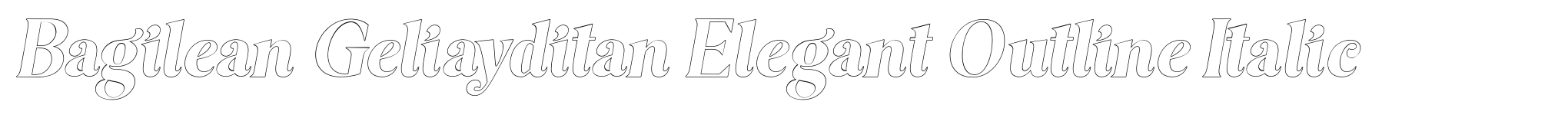 Bagilean Geliayditan Elegant Outline Italic image